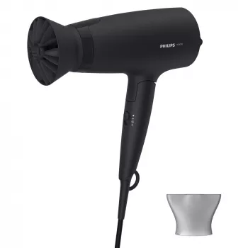 Plaukų džiovintuvas Philips 3000 serija BHD308/10 — 1600 W, 3 šilumos ir 3 greičio nustatymai, sulankstoma rankena, pakabinimo žiedas