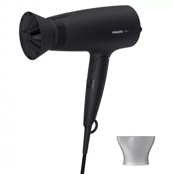 Plaukų džiovintuvas Philips 3000 serija BHD308/10 — 1600 W, 3 šilumos ir 3 greičio nustatymai, sulankstoma rankena, pakabinimo žiedas