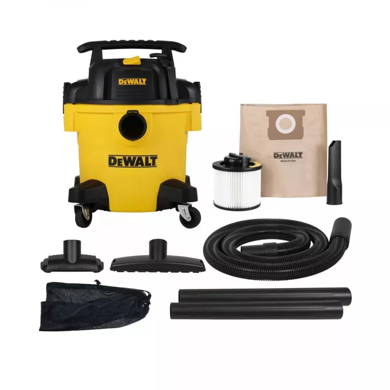 Dulkių siurblys DeWalt AT-DXV20P — 20 L šlapiam ir sausam valymui, 230 V, 15 kPa siurbimo galia, HEPA filtras, 3 m laidas
