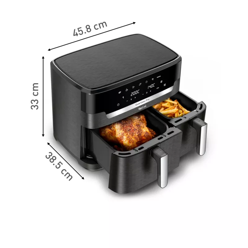 Tefal Easy Fry Dual XXL EY942HE0 gruzdintuvė Dviguba 11 L Atskira 2020 W Karšto oro gruzdintuvė Pilka