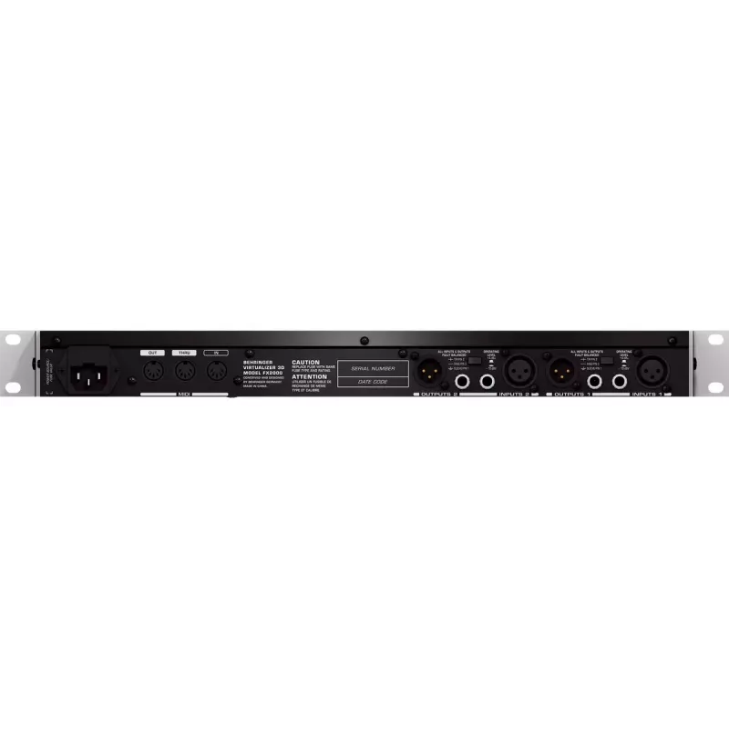 Efektų procesorius Behringer FX2000, plotis 44,5 mm, gylis 483 mm, aukštis 217 mm