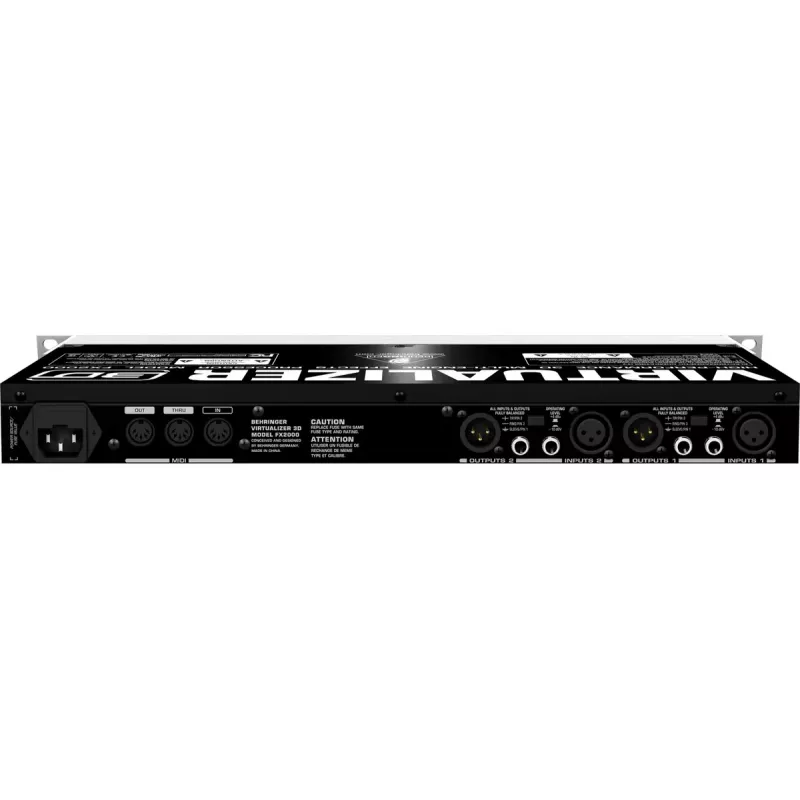 Efektų procesorius Behringer FX2000, plotis 44,5 mm, gylis 483 mm, aukštis 217 mm