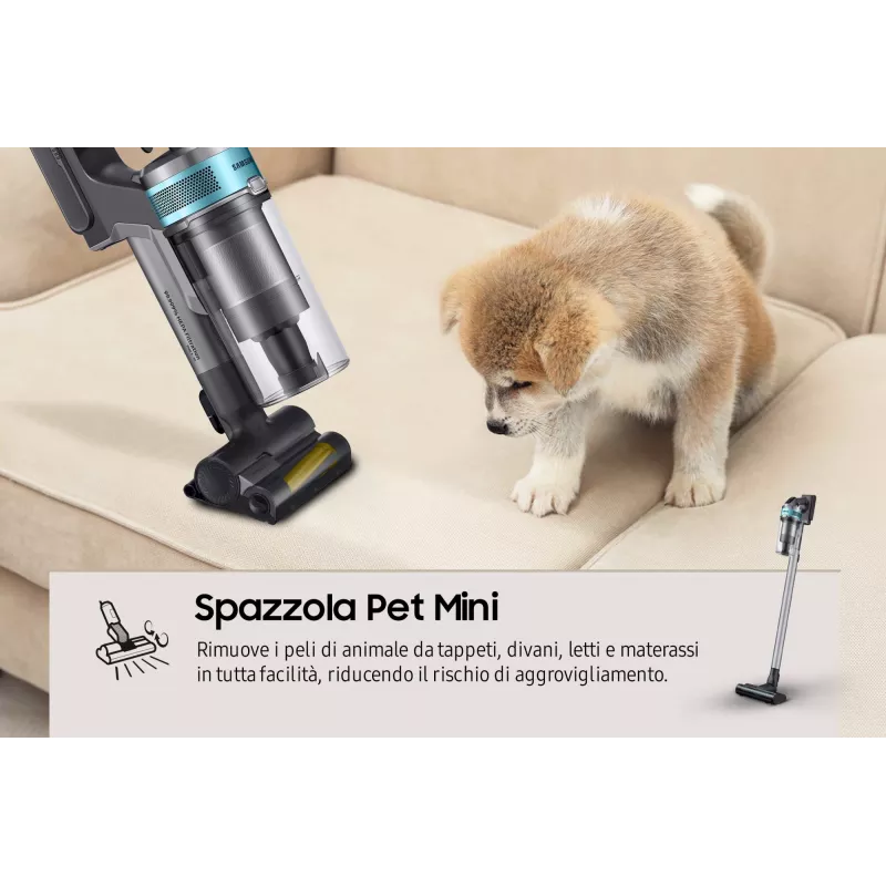 Samsung VS20B75AGR1 2-in-1 stick vacuum baterija Dry Bagless 550 W Juoda, Mint colour