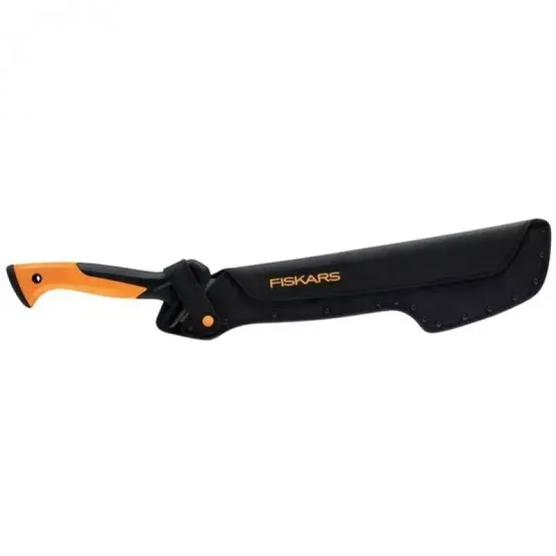 Sodo mačetė „Fiskars 1051236“ iš nerūdijančio plieno, oranžinė rankena