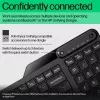 Belaidė klaviatūra HP 475 Dual-Mode — viso dydžio QWERTY, RF + Bluetooth 5.3, skaitmenų klaviatūra, juoda, 376×153×19 mm