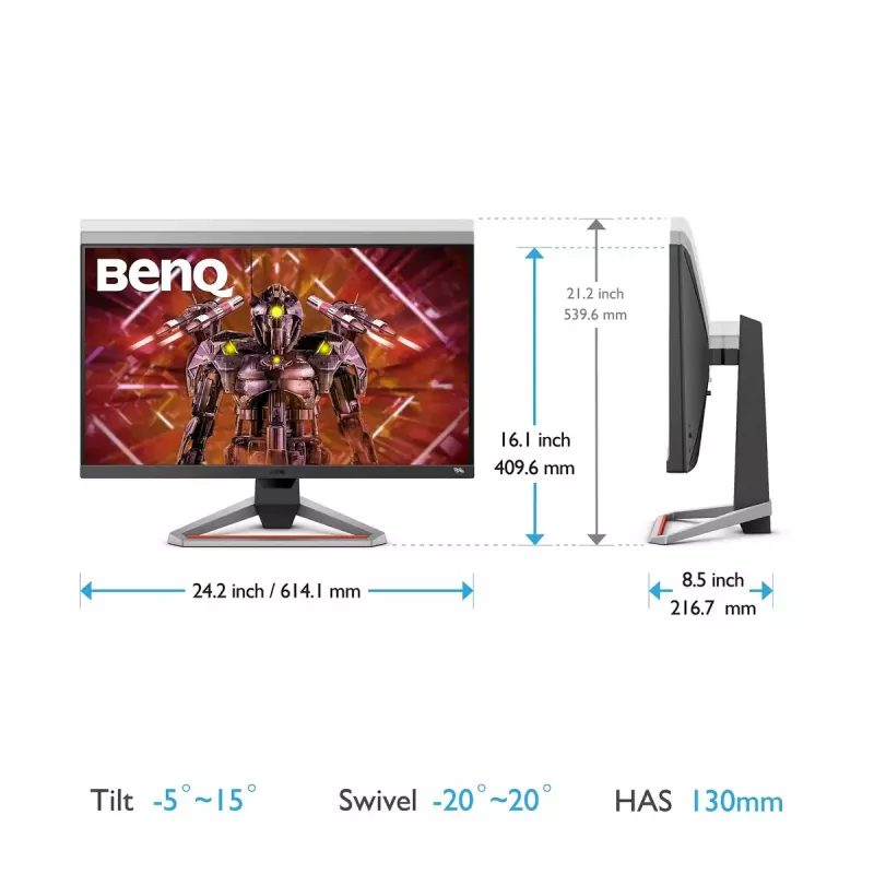 Monitorius BenQ EX2710U 27 colių 4K UHD IPS LED 3840×2160 144 Hz HDR10 FreeSync Premium, 1 ms, USB-C stotelė, 2 garsiakalbiai
