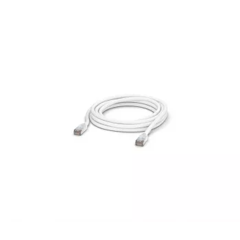 Tinklo komutacinis kabelis UBIQUITI UACC-CABLE-PATCH-OUTDOOR-5M-W, RJ-45 Cat5e, vytos varinės gijos, 5 m, baltas, S/UTP