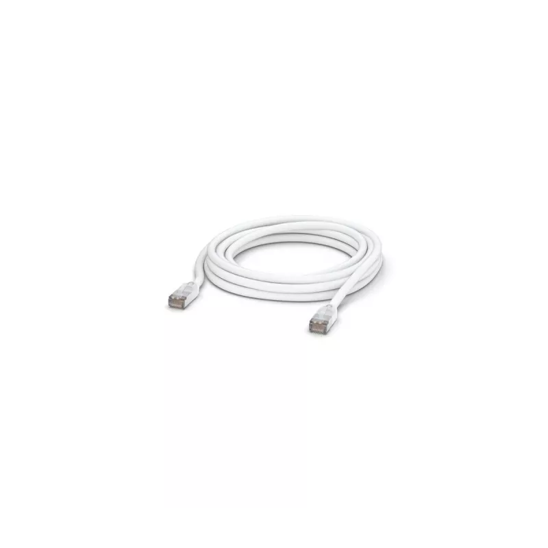 Tinklo komutacinis kabelis UBIQUITI UACC-CABLE-PATCH-OUTDOOR-5M-W, RJ-45 Cat5e, vytos varinės gijos, 5 m, baltas, S/UTP