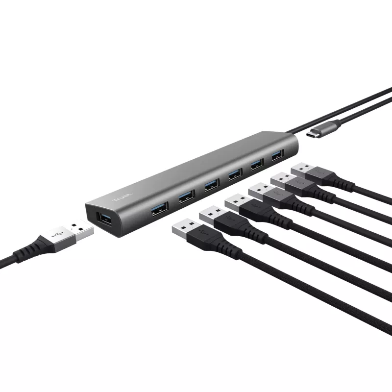 Trust Halyx USB 3.2 Gen 1 (3.1 Gen 1) Type-A 5000 Mbit/s Sidabrinis