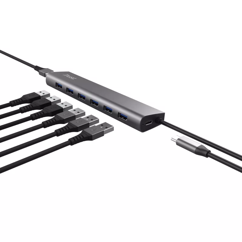 Trust Halyx USB 3.2 Gen 1 (3.1 Gen 1) Type-A 5000 Mbit/s Sidabrinis