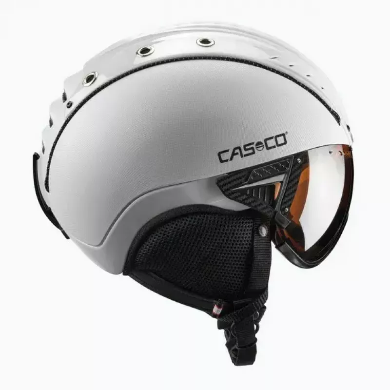 Slidinėjimo šalmas Casco SP-2 Carbonic Visor baltas dydis S (52-54 cm)