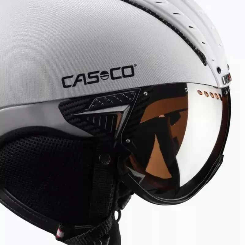 Slidinėjimo šalmas Casco SP-2 Carbonic Visor baltas dydis S (52-54 cm)