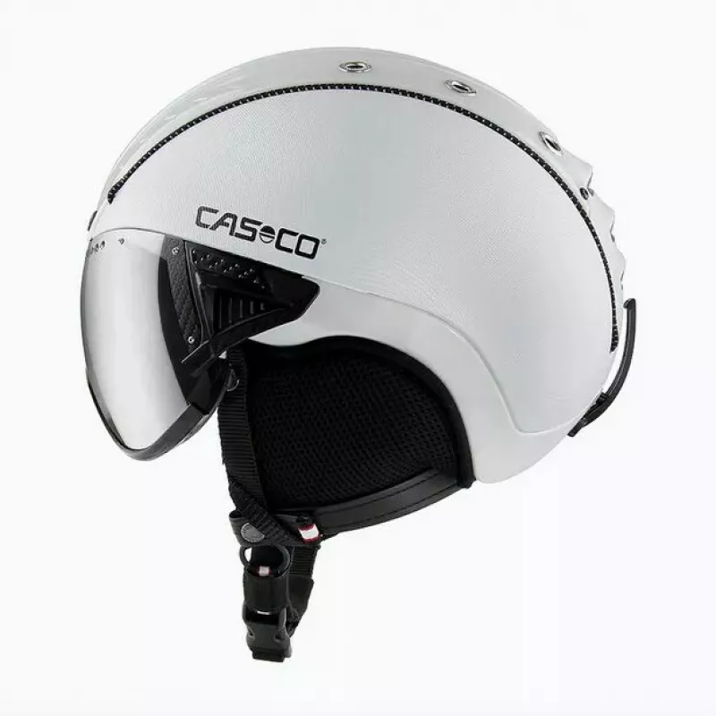 Slidinėjimo šalmas Casco SP-2 Carbonic Visor baltas dydis S (52-54 cm)