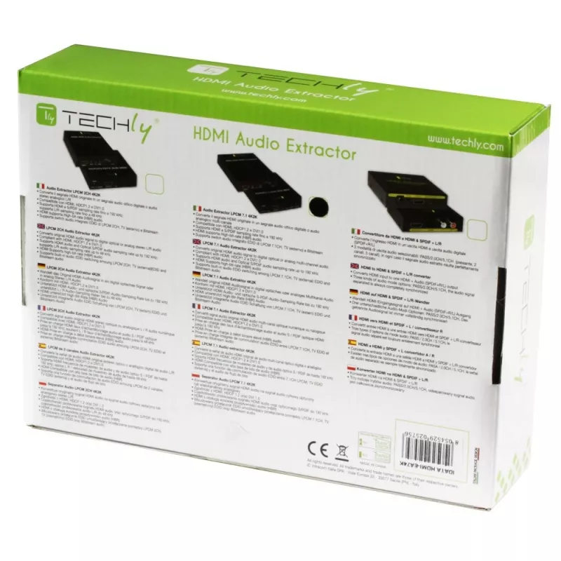 Techly garso ištraukiklis 7.1 LPCM HDMI 4K UHD 3D IDATA HDMI-EA74K