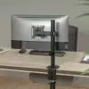 Stalinis LCD monitoriaus laikiklis MACLEAN MC-572N, reguliuojamas aukštis, pakreipimas, VESA 75x75–100x100, palaiko 17–32 colių, maks. apkrova 30 kg, juodas