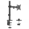 Stalinis LCD monitoriaus laikiklis MACLEAN MC-572N, reguliuojamas aukštis, pakreipimas, VESA 75x75–100x100, palaiko 17–32 colių, maks. apkrova 30 kg, juodas