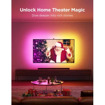 LED šviesos juosta Govee Envisual TV Backlight T2 su dviem kameromis, skirta 75–85 colių televizoriams