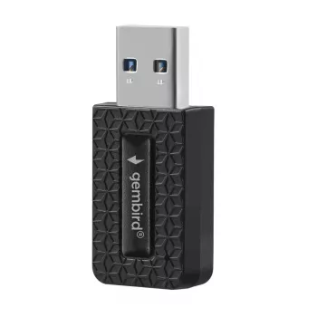 WLAN USB adapteris GEMBIRD AC1300 dual-band Wi‑Fi 5 (RTL8812BU) 867 Mbit/s USB 3.0 vidinė antena juodas