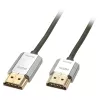 Lindy 4,5 m CROMO plonas didelės spartos HDMI laidas su eternetu, 4,5 m, HDMI A tipo (standartinis), HDMI A tipo (standartinis), 3D, juoda, auksinė, sidabrinė