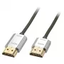 Lindy 4,5 m CROMO plonas didelės spartos HDMI laidas su eternetu, 4,5 m, HDMI A tipo (standartinis), HDMI A tipo (standartinis), 3D, juoda, auksinė, sidabrinė