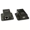 Lindy 50m USB 2.0 Cat.6 plėtiklis, tinklo siųstuvas ir imtuvas, 50 m, 480 Mbit/s, Cat5, Cat5e, Cat6, NS1021, juoda
