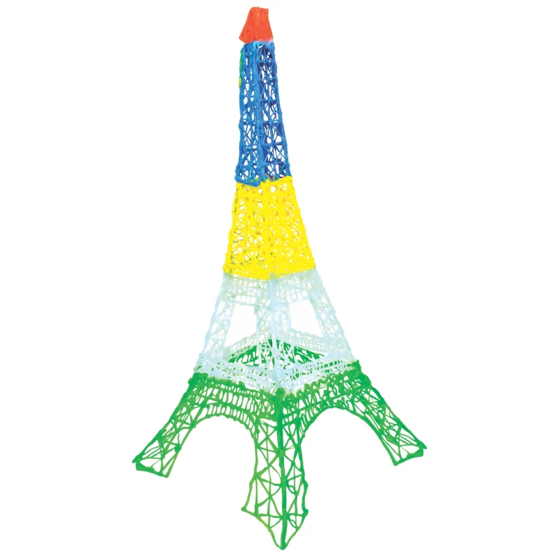 Filamentų papildymo rinkinys 3DOODLER Start Eco Plastic Fire and Ice — 250 vnt., 2,5 mm, kompostuojamas, Oranžinė/Turkio/Balta/Geltona