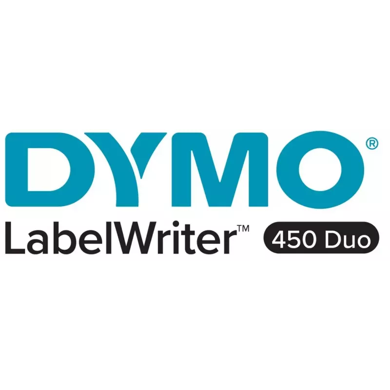 DYMO LabelWriter 450 Duo Lipdukų spausdintuvas | Tiesioginis terminis lipdukų spausdintuvas | Greitas lipdukų, brūkšninių kodų ir kt. spausdinimas | Spausdina tiek LW lipdukus, tiek D1 plastikinius lipdukus