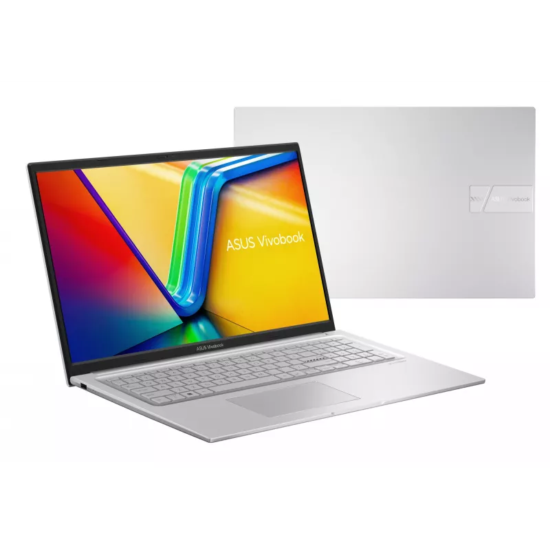 ASUS Vivobook 16 X1704VA-AU817W Intel Core 5 120U nešiojamas kompiuteris 43,9 cm (17,3 colio) Full HD 16 GB DDR4-SDRAM 512 GB SSD Wi-Fi 6 (802.11ax) Windows 11 Home sidabrinis