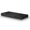 Lindy 4 prievadų HDMI 18G jungiklis su garsu, HDMI, metalinis, juodas, 18 Gbit/s, 3840 × 2160 taškų, 5.1 kanalai