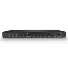 Lindy 4 prievadų HDMI 18G jungiklis su garsu, HDMI, metalinis, juodas, 18 Gbit/s, 3840 × 2160 taškų, 5.1 kanalai