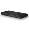 Lindy 4 prievadų HDMI 18G jungiklis su garsu, HDMI, metalinis, juodas, 18 Gbit/s, 3840 × 2160 taškų, 5.1 kanalai