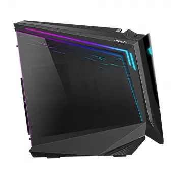 GIGABYTE AORUS C700 GLASS PC korpusas - Full Tower, palaiko iki E-ATX ir 420 mm radiatorius, iš anksto sumontuoti 5x 120 mm ventiliatoriai, USB 3.1 Type-C, RGB Fusion