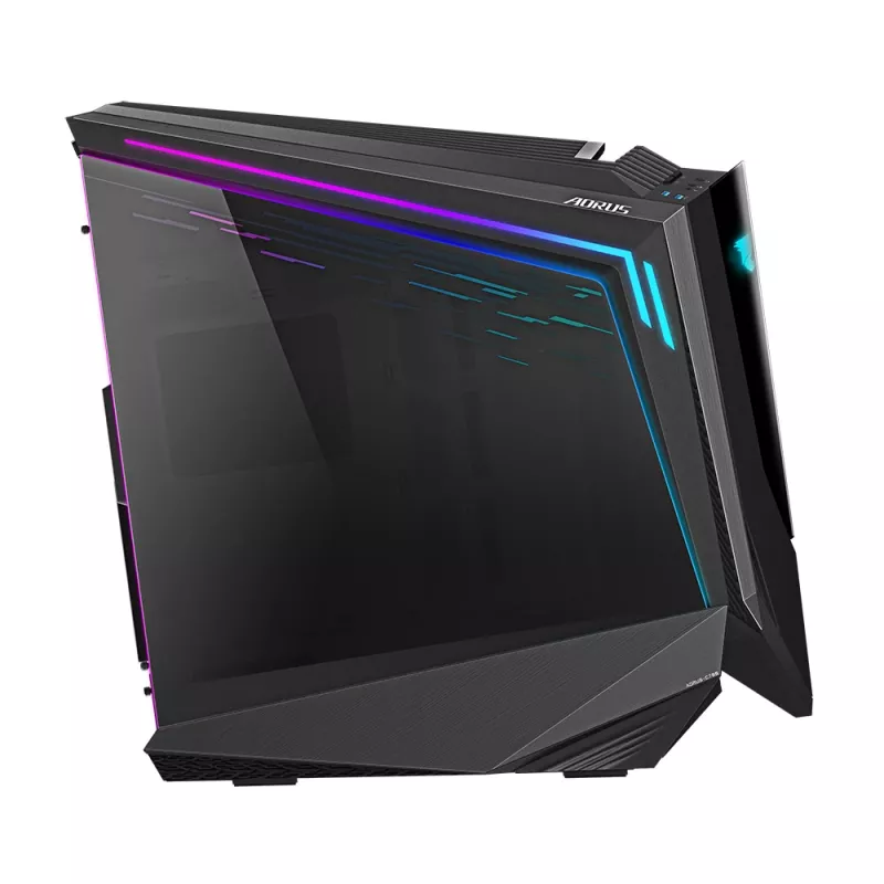 GIGABYTE AORUS C700 GLASS PC korpusas - Full Tower, palaiko iki E-ATX ir 420 mm radiatorius, iš anksto sumontuoti 5x 120 mm ventiliatoriai, USB 3.1 Type-C, RGB Fusion