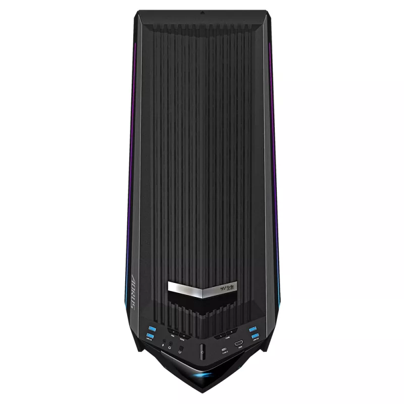 GIGABYTE AORUS C700 GLASS PC korpusas - Full Tower, palaiko iki E-ATX ir 420 mm radiatorius, iš anksto sumontuoti 5x 120 mm ventiliatoriai, USB 3.1 Type-C, RGB Fusion