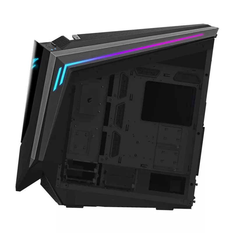 GIGABYTE AORUS C700 GLASS PC korpusas - Full Tower, palaiko iki E-ATX ir 420 mm radiatorius, iš anksto sumontuoti 5x 120 mm ventiliatoriai, USB 3.1 Type-C, RGB Fusion
