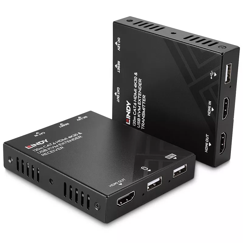 KVM plėstuvas Lindy 120 m Cat.6 HDMI ir USB siųstuvas ir imtuvas