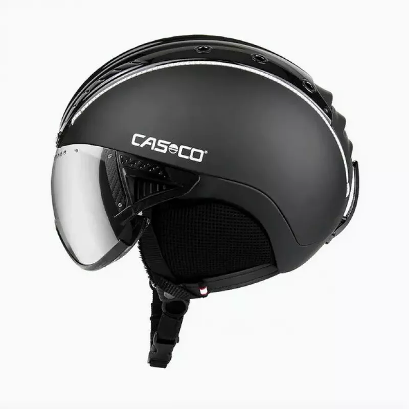 Slidinėjimo šalmas Casco SP-2 Carbonic Visor, dydis M (55–57 cm), juodas