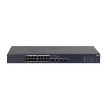 Dahua Technology DH-CS4218-16ET-190 tinklo komutatorius Valdomas L2 Gigabit Ethernet (10/100/1000) Maitinimas per Ethernet (PoE) Juoda
