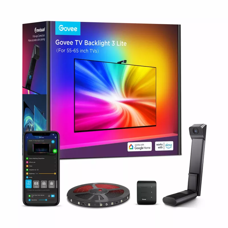 Išmanusis sieninis šviestuvas Govee H6099 Wi-Fi Bluetooth juodas