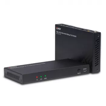 HDMI plėstuvas Siųstuvas ir Imtuvas Lindy 100m Cat.6 4K60 Garsas IR RS-232