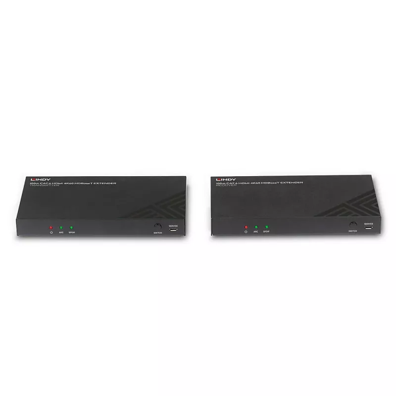 HDMI plėstuvas Siųstuvas ir Imtuvas Lindy 100m Cat.6 4K60 Garsas IR RS-232