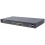 Intellinet 16 prievadų gigabitinio eterneto PoE+ žiniatinklio valdomas jungiklis su 2 SFP prievadais, atitinka IEEE 802.3at/af Power over Ethernet (PoE+/PoE), 374 W, Endspan, 19 colių stovo montavimui