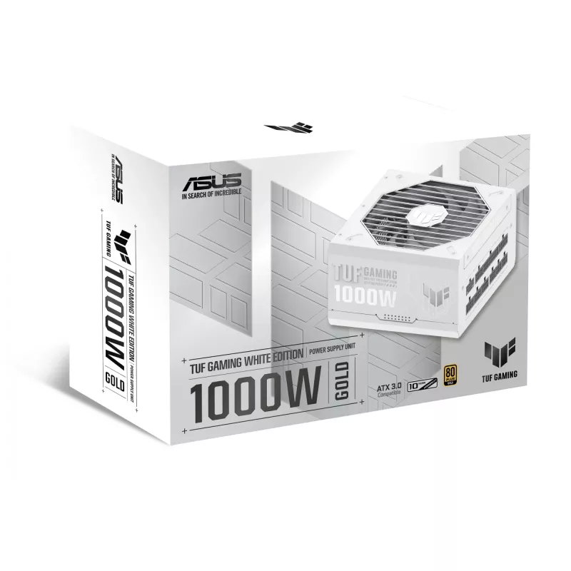 ASUS TUF Gaming 1000W Gold White Edition maitinimo blokas 20+4 kontaktų ATX ATX