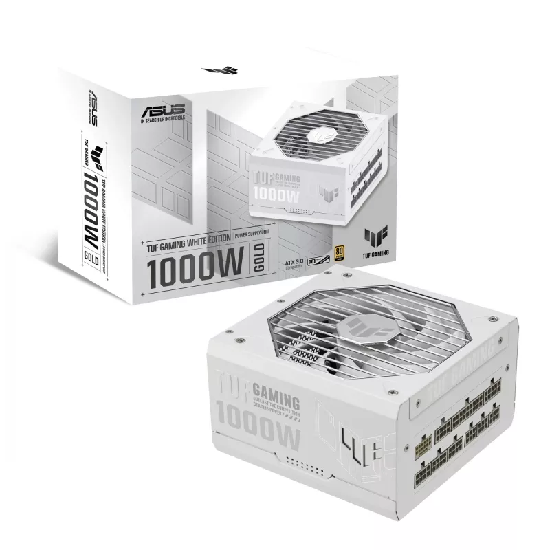 ASUS TUF Gaming 1000W Gold White Edition maitinimo blokas 20+4 kontaktų ATX ATX