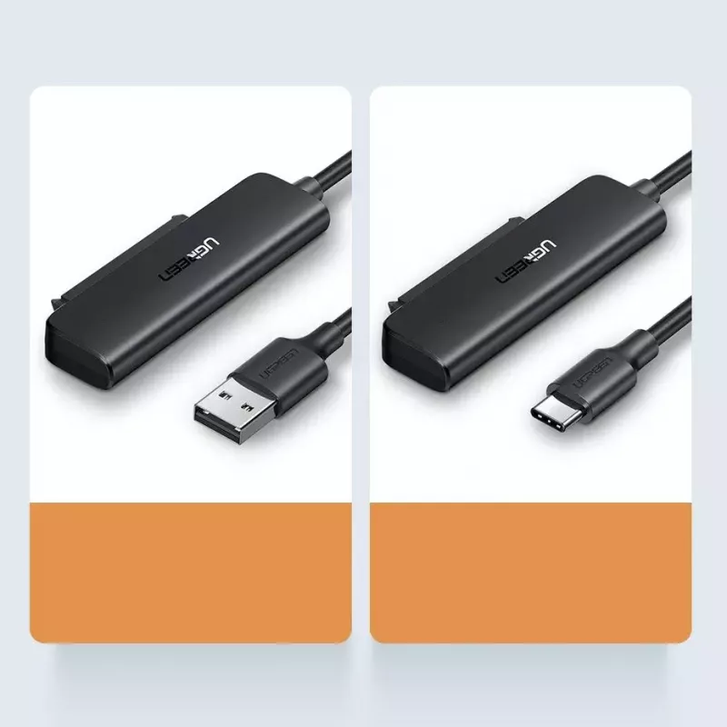 Išorinis 2,5 colio SATA III USB 3.0 korpusas UGREEN 70609, skirtas 2,5 colio SATA SSD/HDD, USB-A į SATA, 5 Gbit/s, juodas