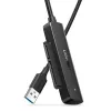 Išorinis 2,5 colio SATA III USB 3.0 korpusas UGREEN 70609, skirtas 2,5 colio SATA SSD/HDD, USB-A į SATA, 5 Gbit/s, juodas