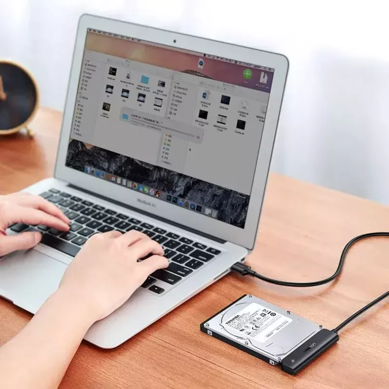 Išorinis 2,5 colio SATA III USB 3.0 korpusas UGREEN 70609, skirtas 2,5 colio SATA SSD/HDD, USB-A į SATA, 5 Gbit/s, juodas