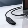 Išorinis 2,5 colio SATA III USB 3.0 korpusas UGREEN 70609, skirtas 2,5 colio SATA SSD/HDD, USB-A į SATA, 5 Gbit/s, juodas