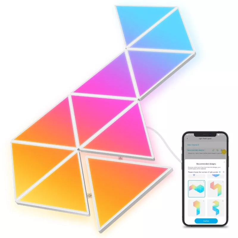Išmanusis skydelis Govee Glide Wi-Fi/Bluetooth Baltas 100-240V 24V