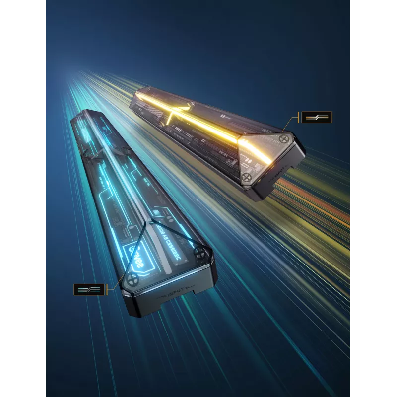 Išmanioji sieninė lemputė Govee Gaming Wall Lights (4+1) — Wi‑Fi/Bluetooth, įvairiaspalvė, 4 vnt., 370×45×30 mm